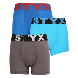 3PACK Boxers enfant Styx sport élastique multicolore (3GJ10379)