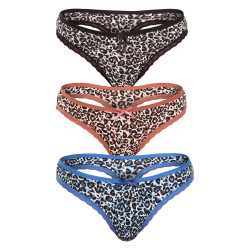 3PACK String femme Fine femme multicolore (808-A)