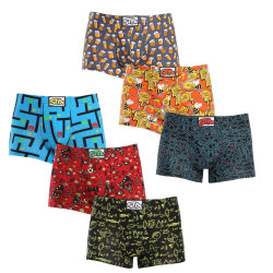 6PACK Boxers homme Styx art caoutchouc classique multicolour (6Q12697124)