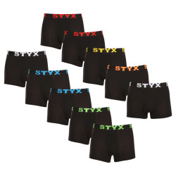 10PACK Boxers homme Styx sport élastique noir (10G9601)