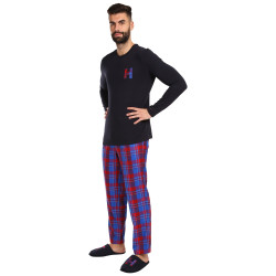 Pyjama homme Tommy Hilfiger avec pantoufles multicolores dans une boîte cadeau (UM0UM02989 0G5)