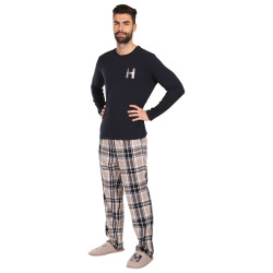 Pyjama homme Tommy Hilfiger avec pantoufles multicolores dans une boîte cadeau (UM0UM02989 0S1)