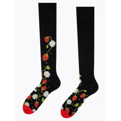 Chaussettes à genoux joyeuses Dedoles Fraises de la forêt (D-W-H-UKS-C-C-1361)