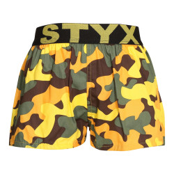 Caleçons enfants Styx art sports caoutchouc camouflage jaune (BJ1559)