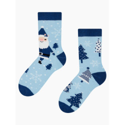 Chaussettes chaudes pour enfants Dedoles Père Noël en bleu (DKWS1074)