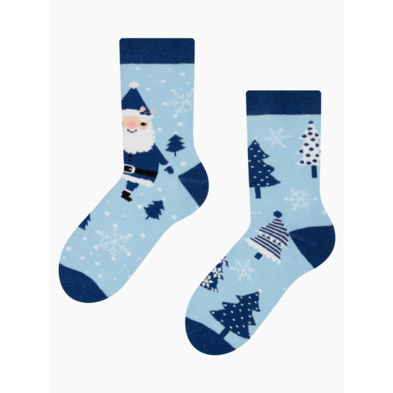 Chaussettes chaudes pour enfants Dedoles Père Noël en bleu (DKWS1074)