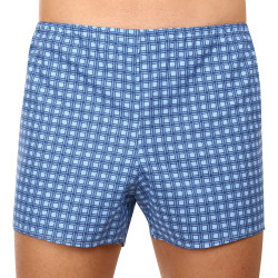 Caleçons classique pour homme Foltýn carreaux bleus (K54)