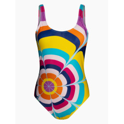 Maillots de bain une pièce pour femmes Dedoles Splashing Circles (D-W-SCL-S-OPS-C-1214)