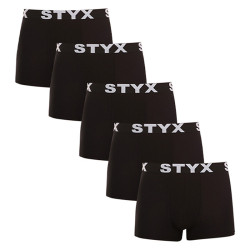 5PACK Boxers homme Styx sport élastique surdimensionné noir (5R960)