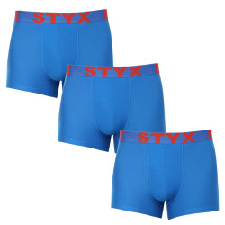 3PACK Boxers homme Styx sport élastique bleu (3G1167)