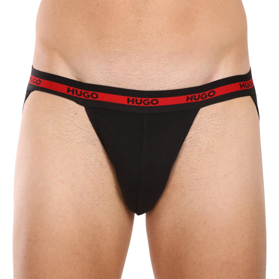 3PACK jockstraps pour hommes HUGO multicolore (50496724 622)