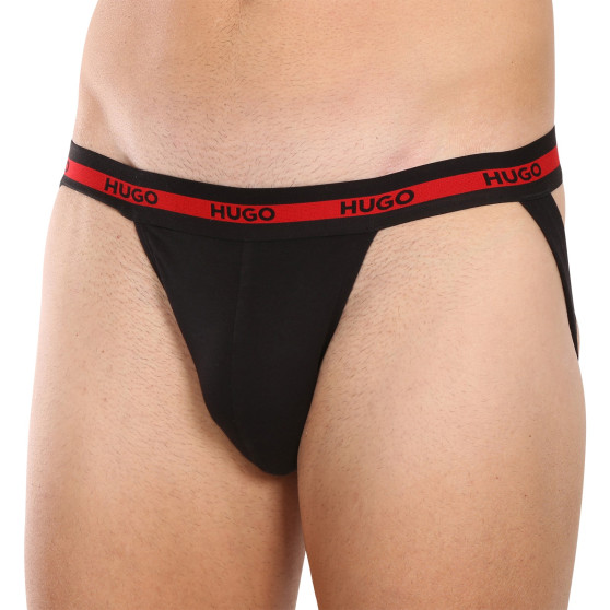 3PACK jockstraps pour hommes HUGO multicolore (50496724 622)