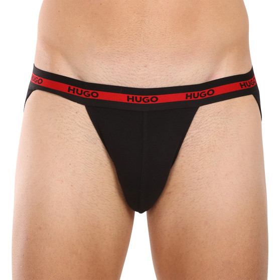 3PACK jockstraps pour hommes HUGO multicolore (50496724 622)