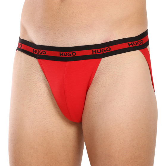 3PACK jockstraps pour hommes HUGO multicolore (50496724 622)