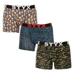 3PACK Boxers homme Styx long art sports élastique multicolore (3U12672/2)