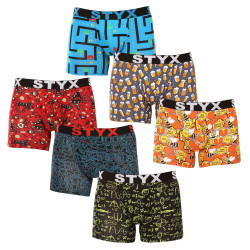 6PACK Boxers homme Styx long art sports élastique multicolore (6U12697124/2)