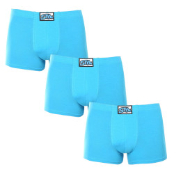 3PACK Caleçon homme Styx caoutchouc classique light blue (3Q1169)