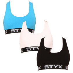 3PACK soutien-gorge pour femmes Styx sport multicolore (3IP09019)