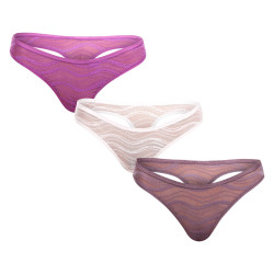 3PACK String femme Calvin Klein multicolore (QD5216E-NOW)