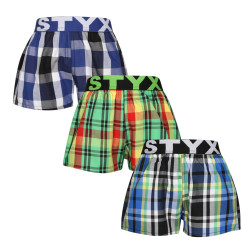 3PACK Caleçons enfant Styx sport élastique multicolore (3BJ11789)