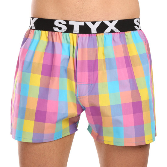 3PACK Caleçons homme Styx sport élastique multicolore (3B102830)