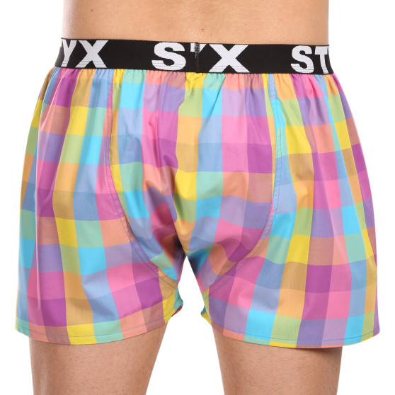 3PACK Caleçons homme Styx sport élastique multicolore (3B102830)