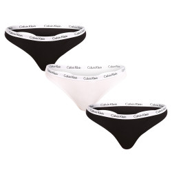 3PACK String femme Calvin Klein multicolore (QD3587E-WZB)