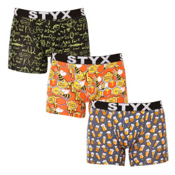 3PACK Boxers homme Styx long art sports élastique multicolore (3U13724)