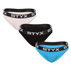 3PACK culotte femme Styx sport élastique multicolore (3IK96019)