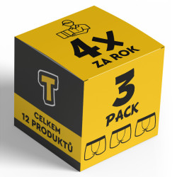 4x 3PACK caleçons pour hommes  sports rubber - abonnement trimestriel annuel Nedeto