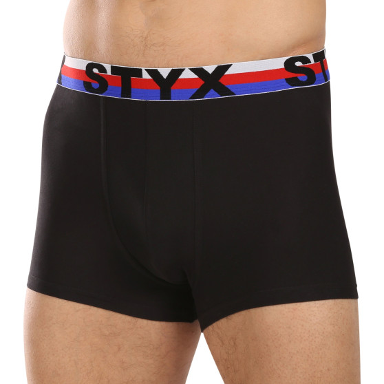 Caleçon homme Styx sport élastique noir tricolore (G1960)