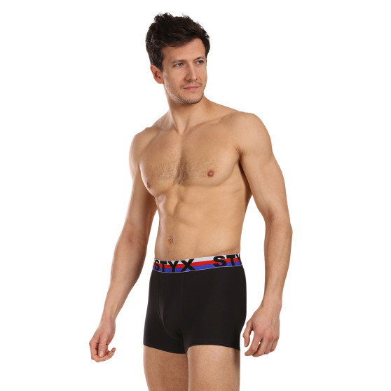 Caleçon homme Styx sport élastique noir tricolore (G1960)