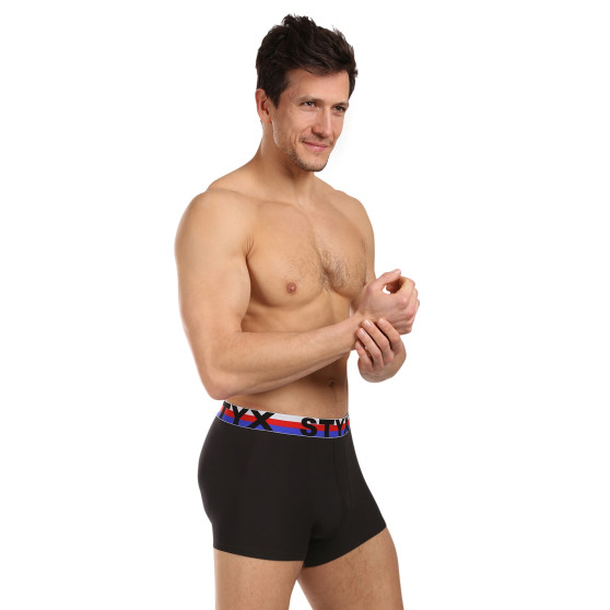 Caleçon homme Styx sport élastique noir tricolore (G1960)