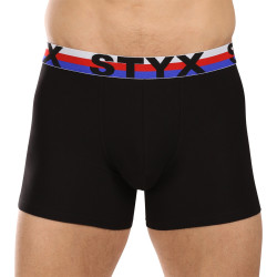 Caleçon homme Styx long sport élastique noir tricolore (U1960)