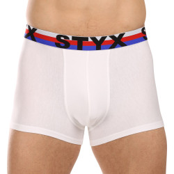 Caleçon homme Styx sport élastique blanc tricolore (G2061)