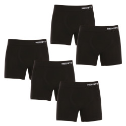 5PACK Boxers homme Nedeto sans couture bambou noir (5NDTB001S)