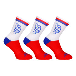 3PACK chaussettes Styx high red tricolour (3HV10444)