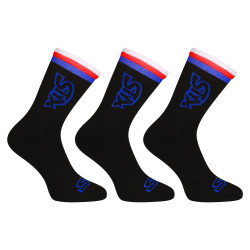 3PACK chaussettes Styx haute noir tricolore (3HV09000)