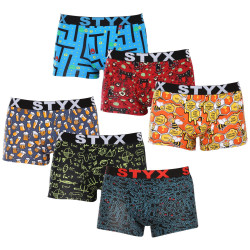 6PACK Boxers homme Styx art sports rubber multicolour (6G12697124/2)