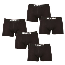 5PACK Boxers homme Nedeto noir (5NDTB001-brand)