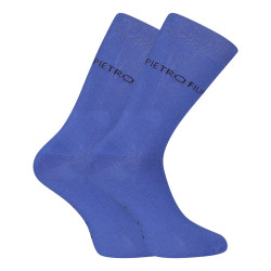 Chaussettes Pietro Filipi haute bambou bleu foncé (1PBV004)