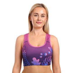 Soutien-gorge de sport pour femmes Dedoles Feuilles violettes (D-W-AW-GB-C-RP-1281)