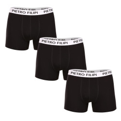 3PACK Boxers homme Pietro Filipi noir (3BCL003)