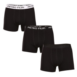 3PACK Boxers homme Pietro Filipi noir (3BCL004)