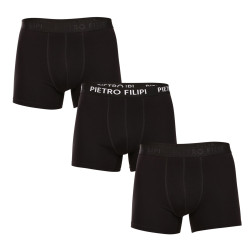 3PACK Boxers homme Pietro Filipi noir (3BCL005)