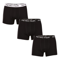 3PACK Boxers homme Pietro Filipi noir (3BCL006)