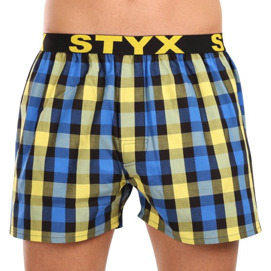 3PACK Caleçons homme Styx sport élastique multicolore (3B103739)