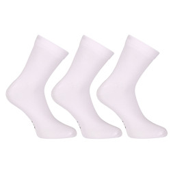 3PACK Nedeto chaussettes chaussettes cheville bambou blanc (3PBK02)