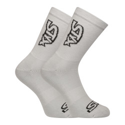 Chaussettes Styx hautes grises avec logo noir (HV1062)