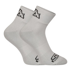 Chaussettes Styx cheville grises avec logo noir (HK1062)